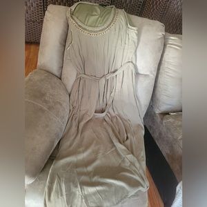 Lane Bryant embellished linen dress